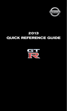 2013 Nissan GTR Quick Reference Guide